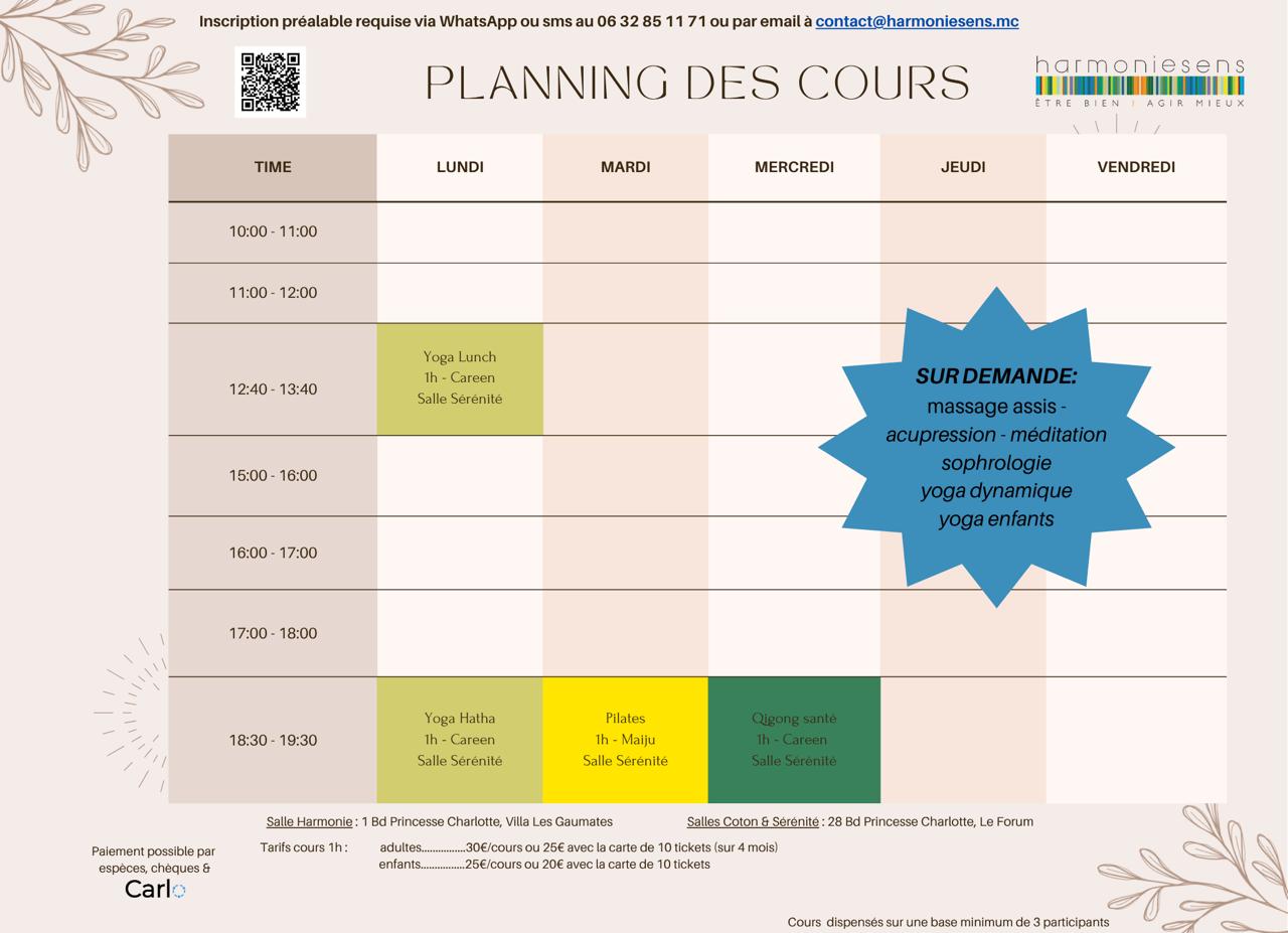 planning activite harmoniesens